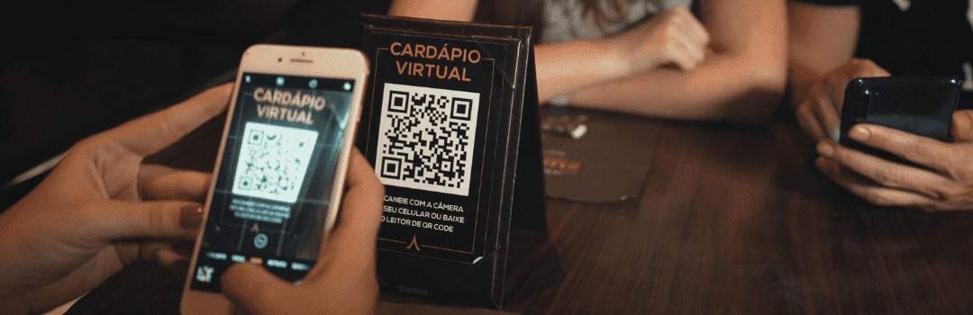 Cardápio digital acessado via QR Code